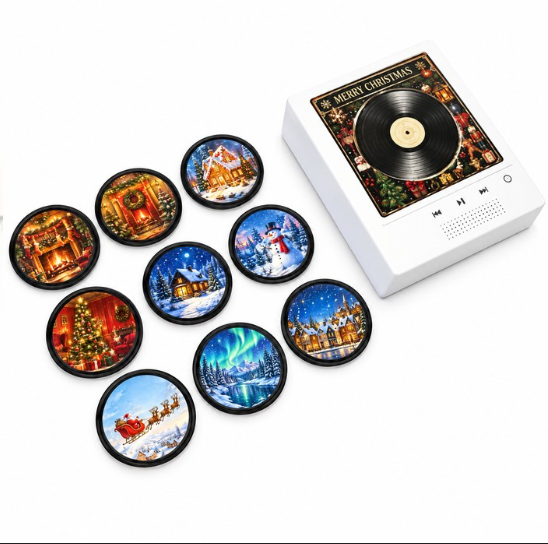 Fridge Record Player + 9 Records — Winter Wonderland